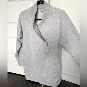 LULULEMON, grey zip sweatshirt.